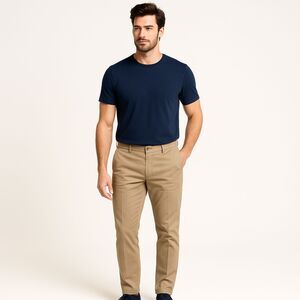 Jachs New York Men's Bowie Fit Khaki Chinos Pants Size 34